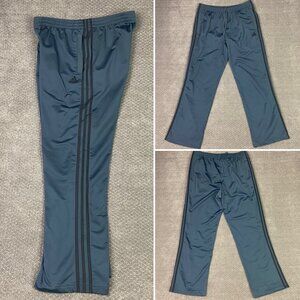 Adidas Track Pants Men's XL Slate Gray 3 Stripes Tricot Open Hem Gym Run 2011